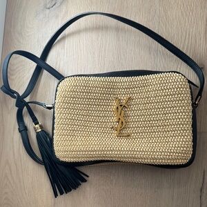 Yves Saint Laurent Black and Gold Crossbody Bag